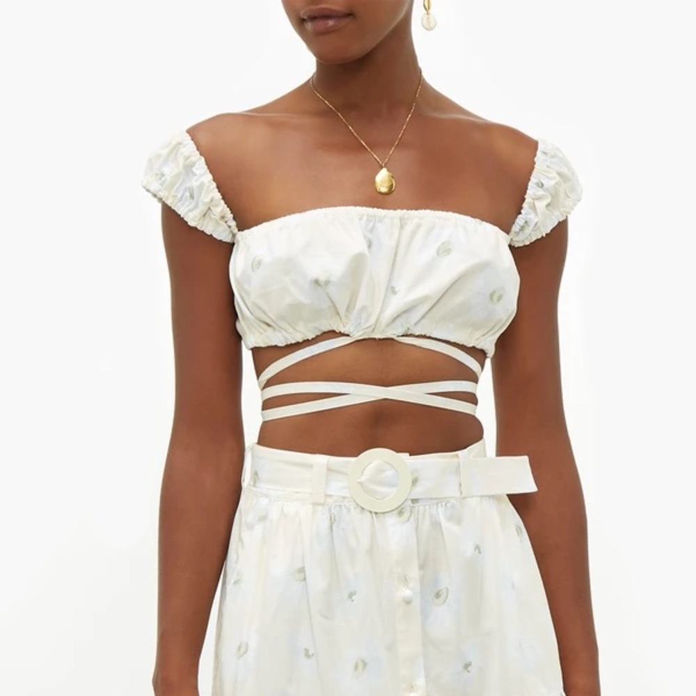 SOLID & STRIPED CROPPED BANDEAU TOP